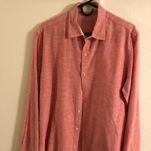 TASSO ELBA MENS M LONG SLEEVE BUTTON DOWN ORANGE